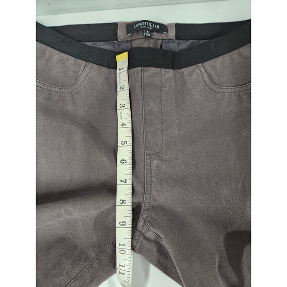 Lafayette 148 Women's Brown/Black Cotton Elastic Stretchy Skinny Pants, Size Sm - Picture 7 of 9